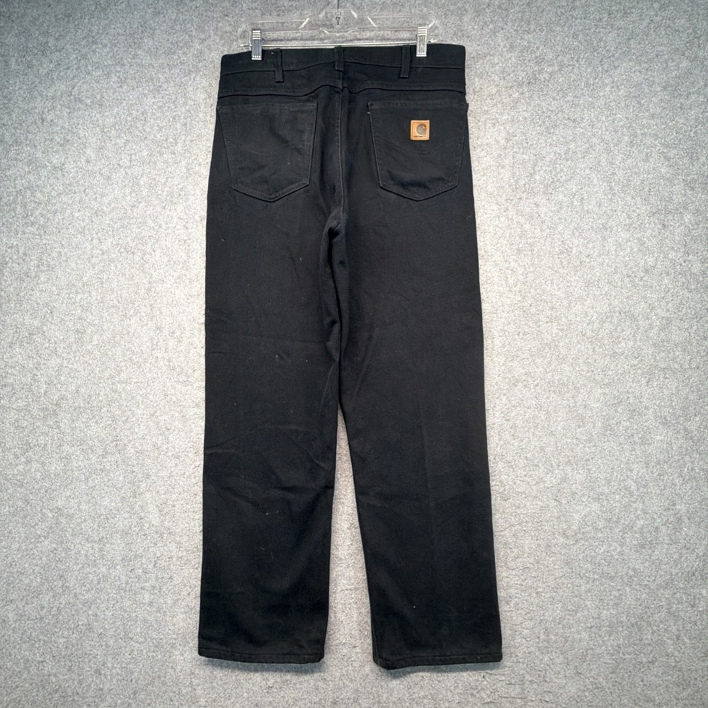 Vintage 90s Carhartt Jeans Mens 34x30 USA Made B177 Black Denim Relaxed Fit